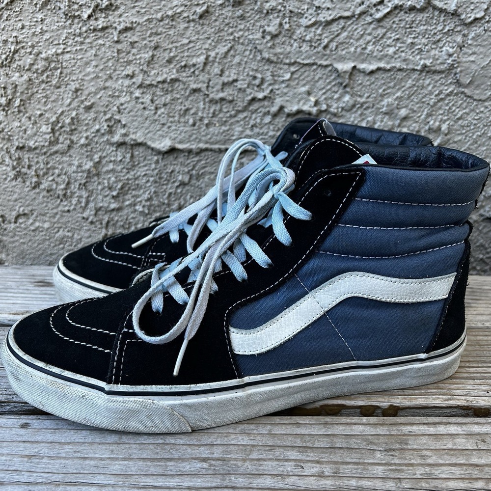 VANS Shoes Men Size 11 Sk8-Hi Blue Royal White Skateboarding OG